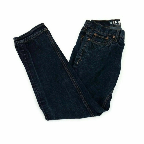 Aeropostale Mens Jeans Essex Classic Straight Blue Pockets Button Fly 28 x 28 - Picture 1 of 12